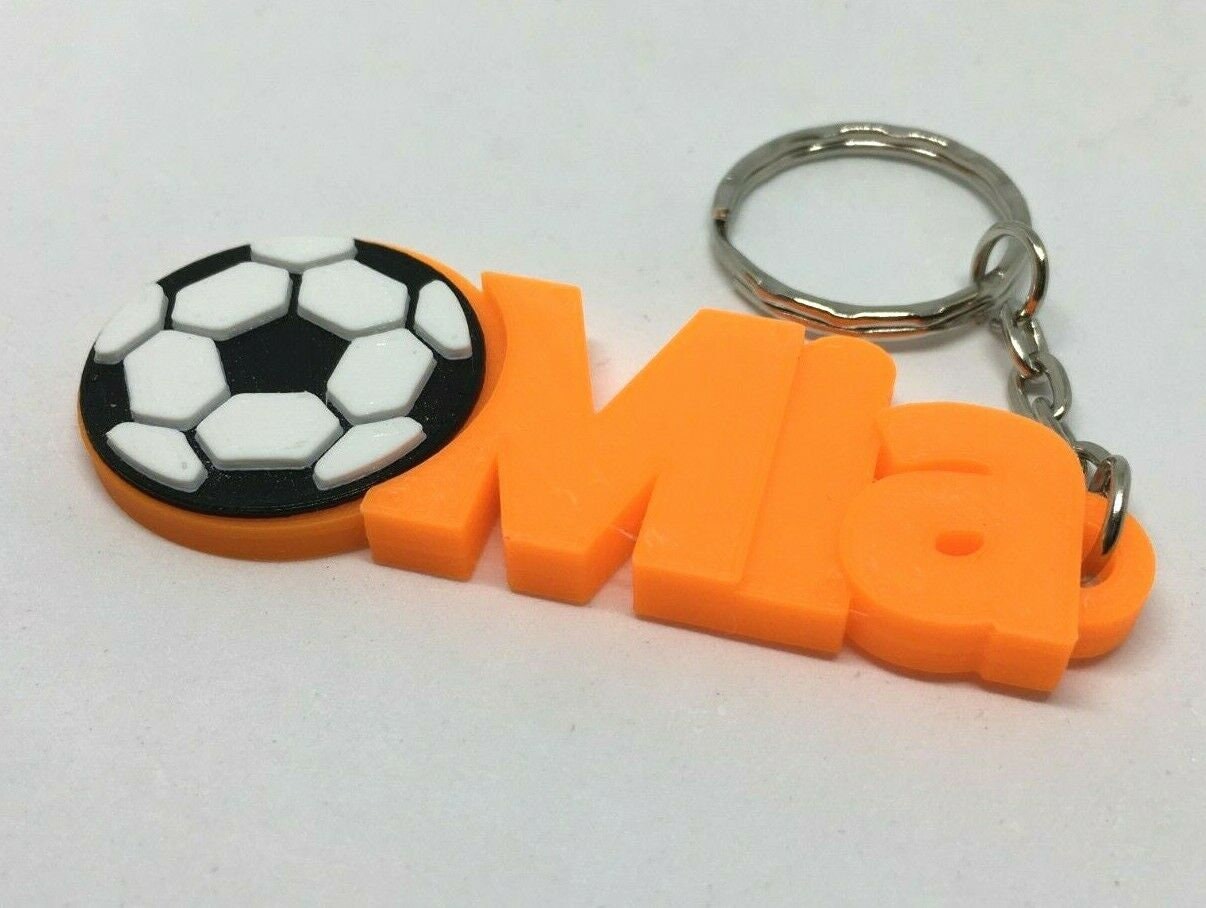 Personalised Football Keyring, Soccer Keyring, Football Party Bag, Football Team Bag Tag, Football Gift, Football Favour, Under 5 Pound
