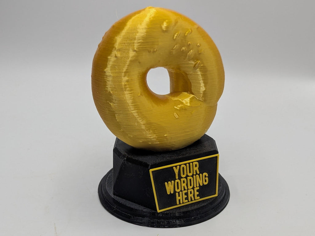 Personalised Bagel Trophy, Bagel Award, Gift for friend, Joke Award, Personalised Trophy Award, Joke Bagel Gift, Bagel Lover Award, Bagel