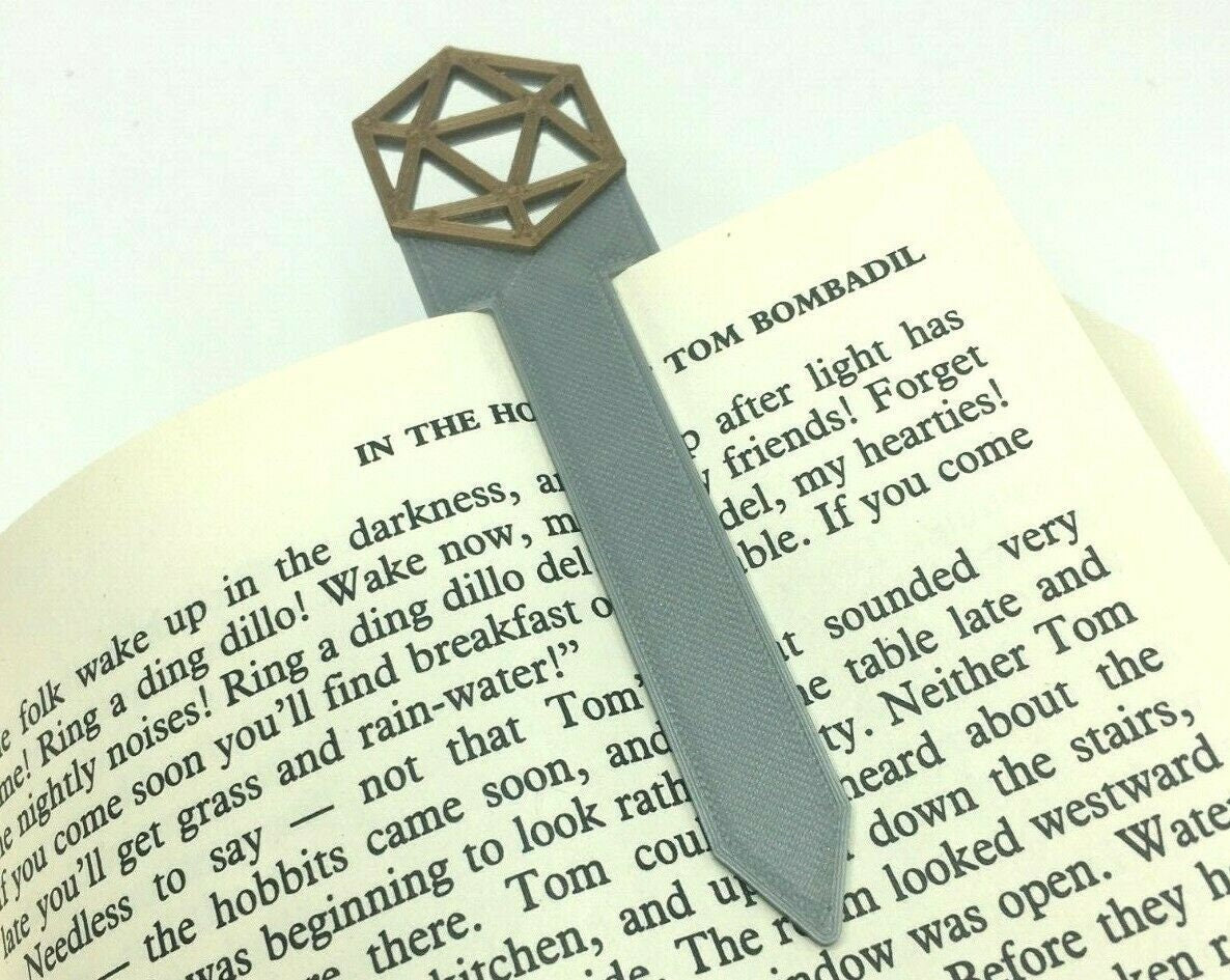 D20 Inspired Dice Bookmark / D+D Inspired Bookmark / Table Top Gaming Inspired game players / D&D Inspired / D20 Dice Inspired Bookmark