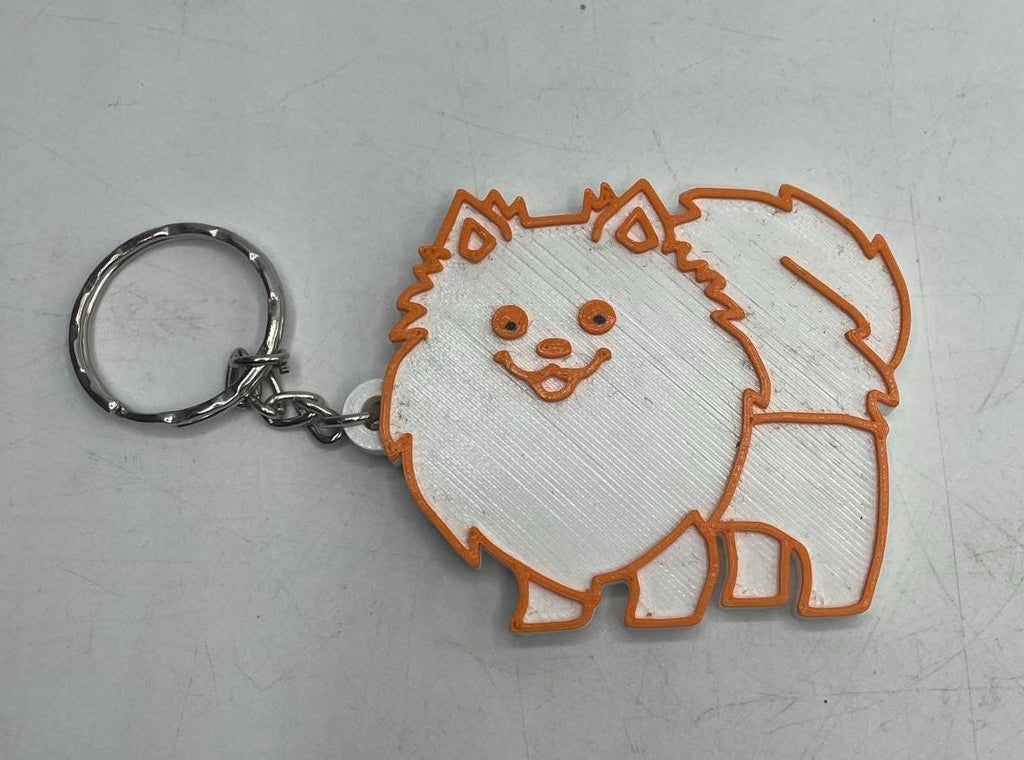 Pomeranian Dog Keyring / Pomeranian Gift Keyring / Pomeranian Bag Tag Gift / Pomeranian Shaped Keyring / Pomeranian Lover Gift / Puppy Gift