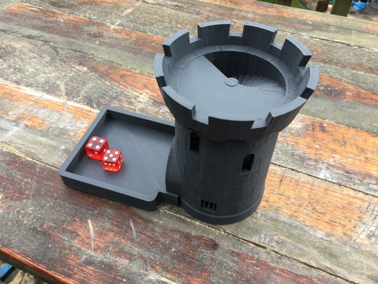 Castle Dice Tower for Traditional & Role Playing Table Dice Games, Dice Gaming