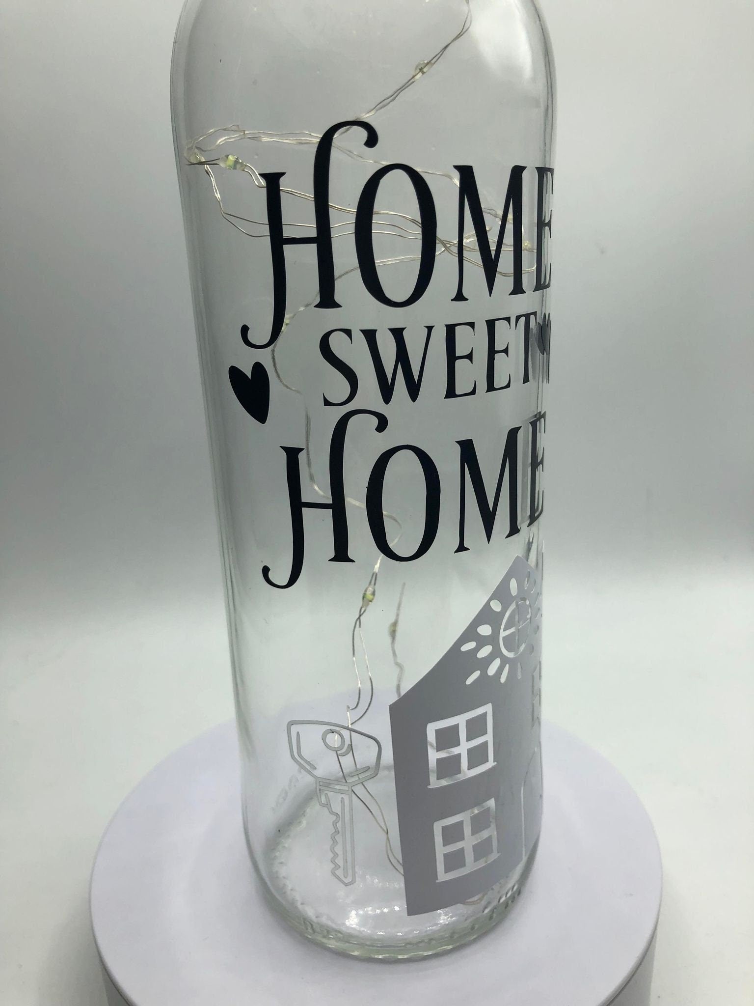 Home Sweet Home Housewarming Gift, Home Decor Gift, Light Up New Home Bottle, First Home Gift, New Home Gift, Christmas Home Gift, House