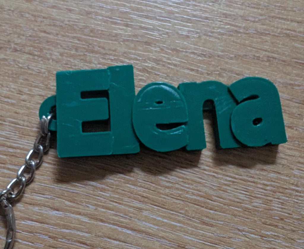 Back to School Keyring, Personalised Keyring, Party Bag Filler, Under 5 Pound Gift, Personalized Keychain, Small Personalised Gift, 3D Name