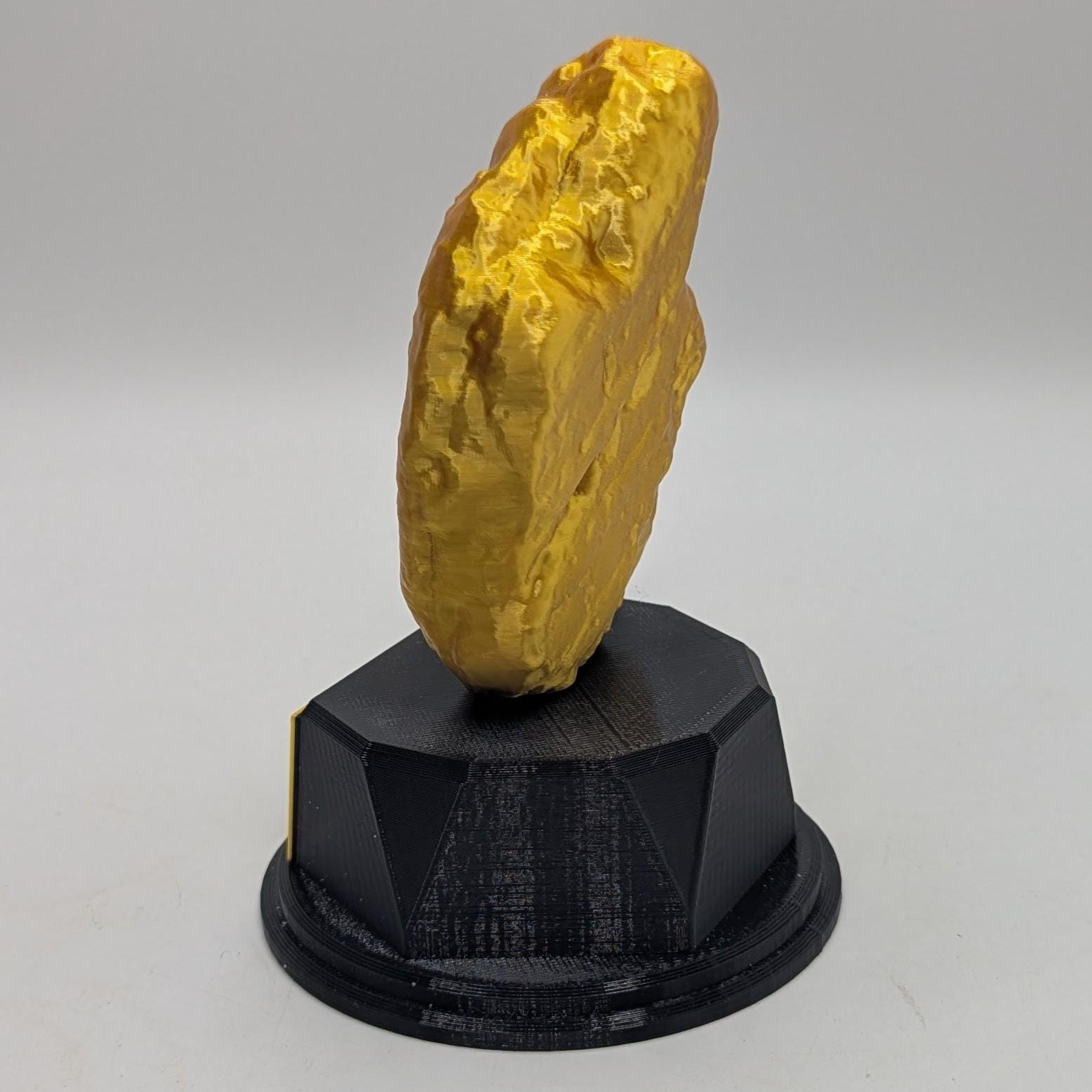 Personalised Chicken Nugget Trophy, Nugget Shape Gift, Nugget Award Gift, Nugget Lover Gift, Custom Award, Chicken Nugget Eater Award