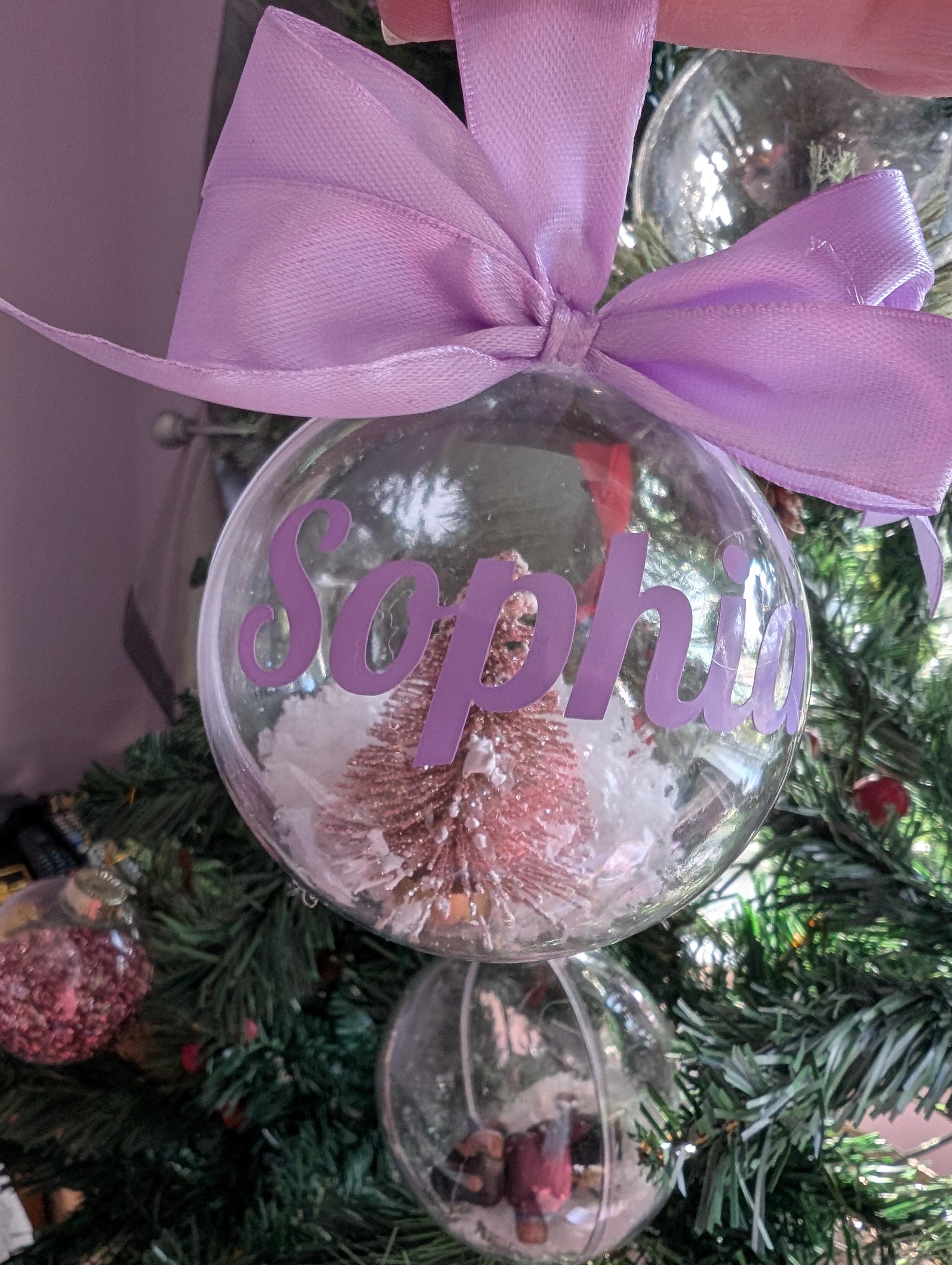 Personalised Glitter Tree Bauble, Snow Globe Bauble, Personalised Decoration, Personalised Christmas Ornament, First Christmas Gift Our Handmade Personalised Glitter Tree Snow Globe Christmas Baubles make the perfect keepsake gift for Christmas.