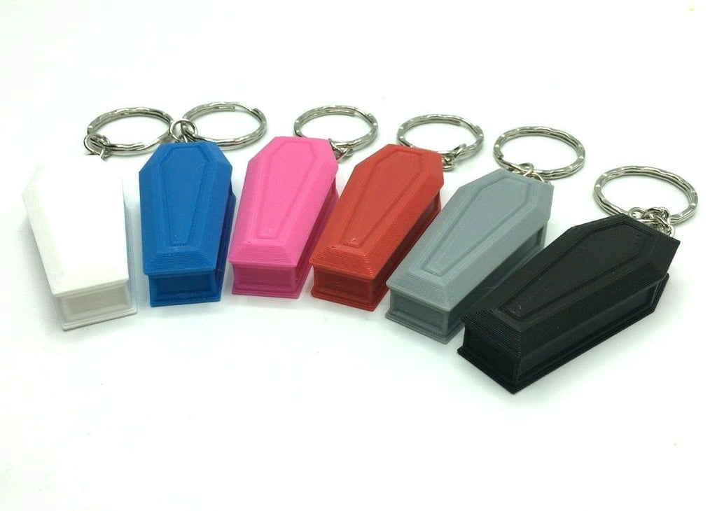 Coffin Keyring, Gothic Keyring, Halloween Keyring, Halloween Keychain, Under 5 pound, Coffin Shaped Keyring, Gift for Gothic Lover, Coffin