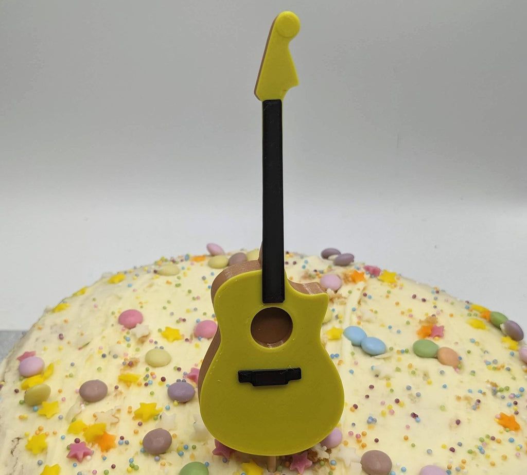 Acoustic Guitar Cake Topper / Guitarist Cake Topper / Gift for Acoustic Guitarist Birthday / Music Teacher Cake / Acoustic Guitar Gift