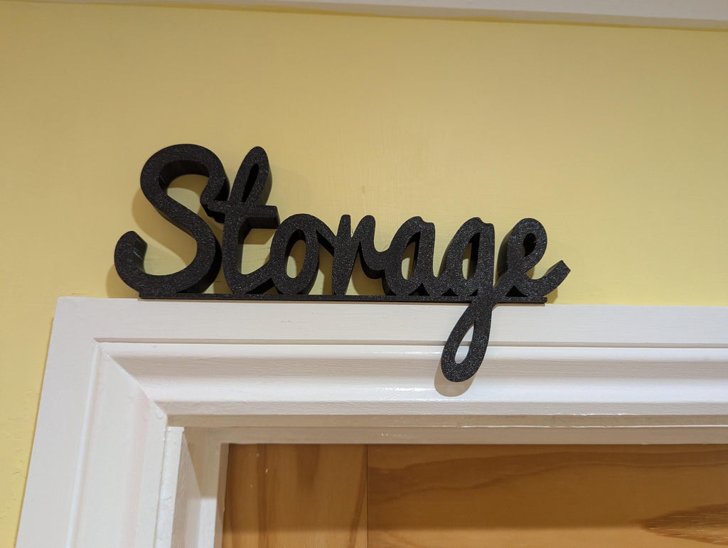 Storage Above Door Sign, Storage Door Topper, Storage Cupboard Door Si ...