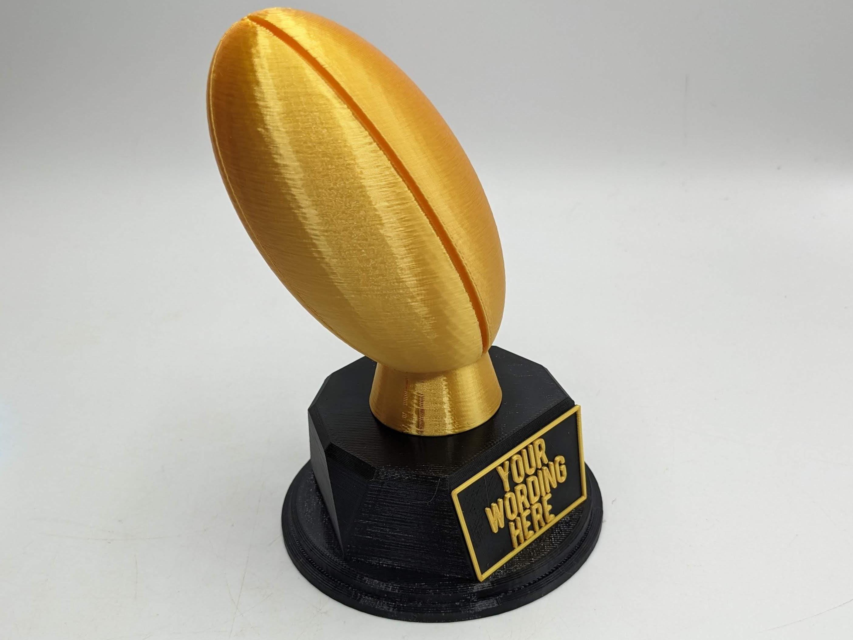 Personalised Rugby Trophy / Rugby Fun Trophy / Secret Santa Rugby Player / Rugby Team / Rugby Stocking Filler / Rugby Player Gift / Rugby Club