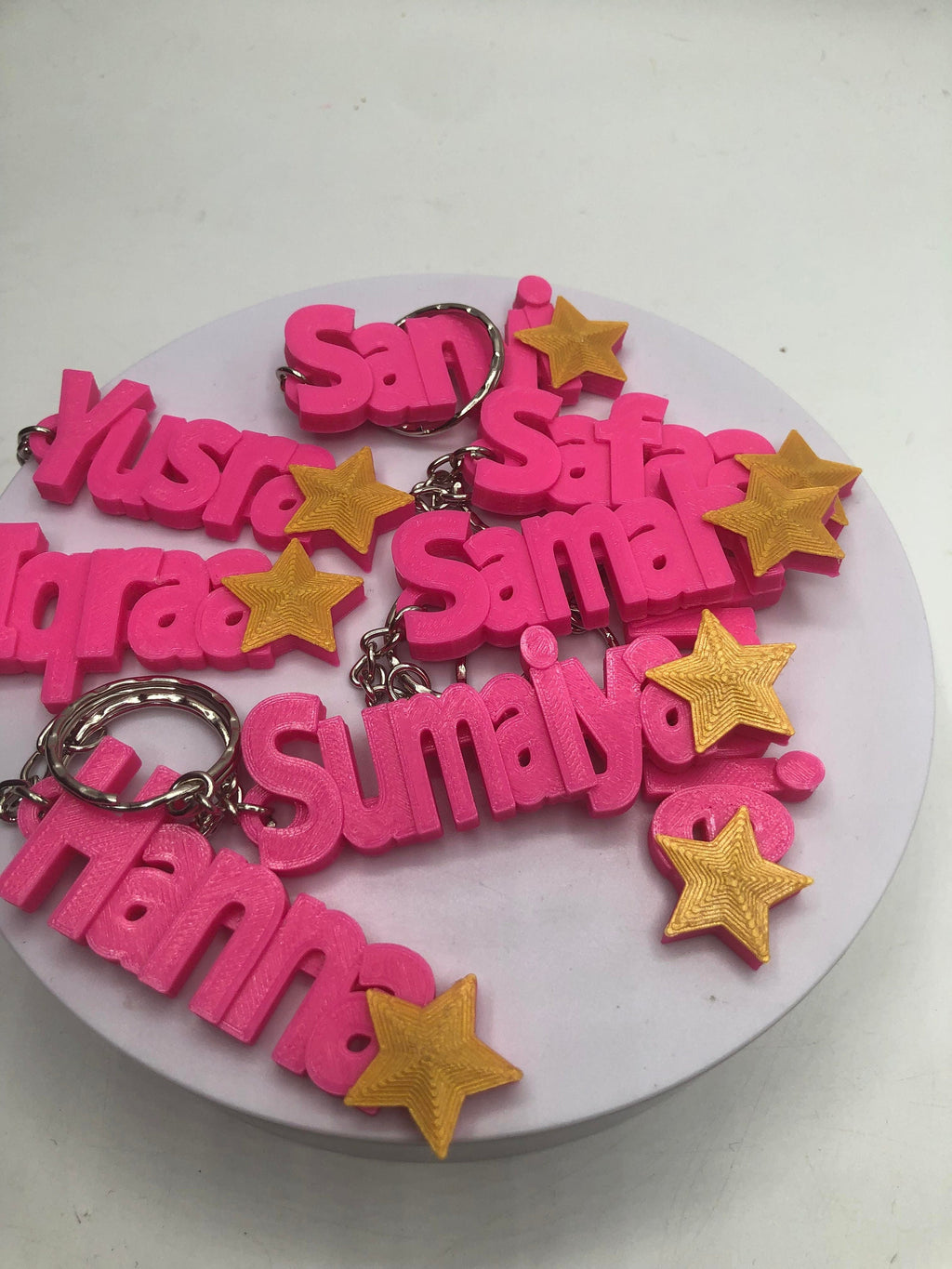 Personalized Star Name Keyring: Back to School Bag Tag