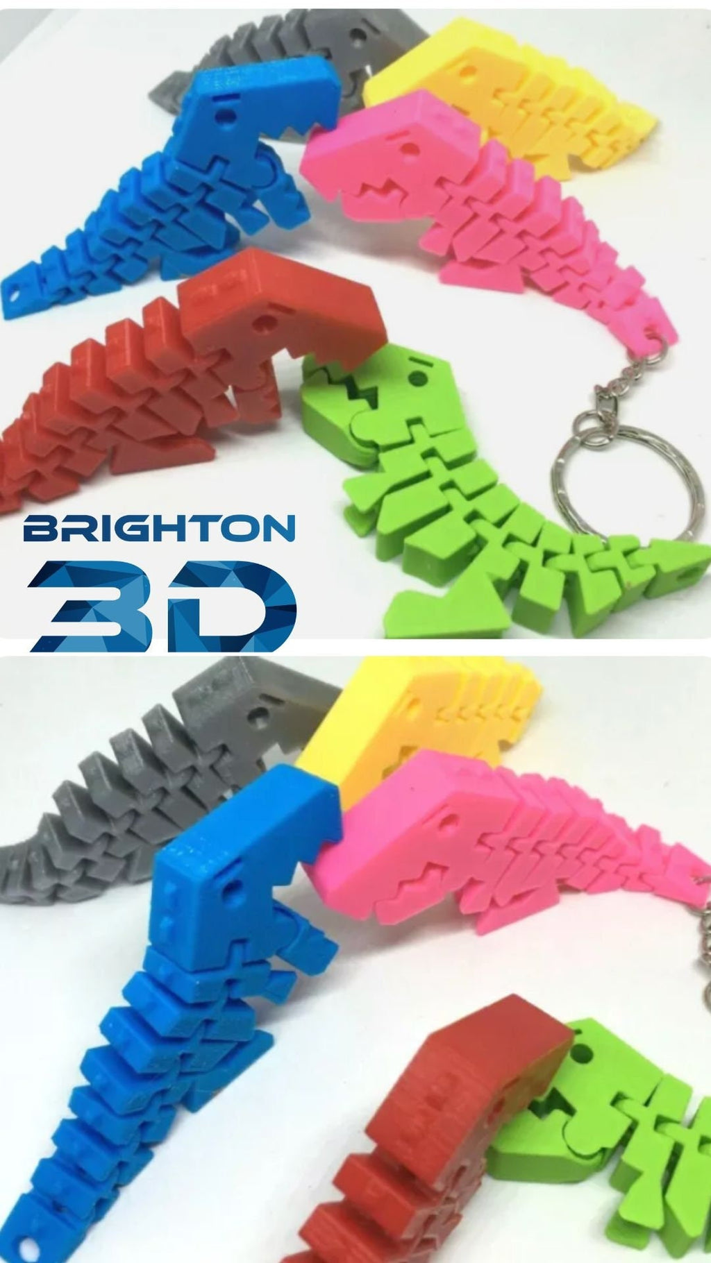 Roar-Some T-Rex Keyring, Flexible T-Rex, Tyrannosaurus Gift, Fidget Dinosaur, Articulated T-Rex, T-Rex Gift, Sensory Keyring, Under 5 Pound