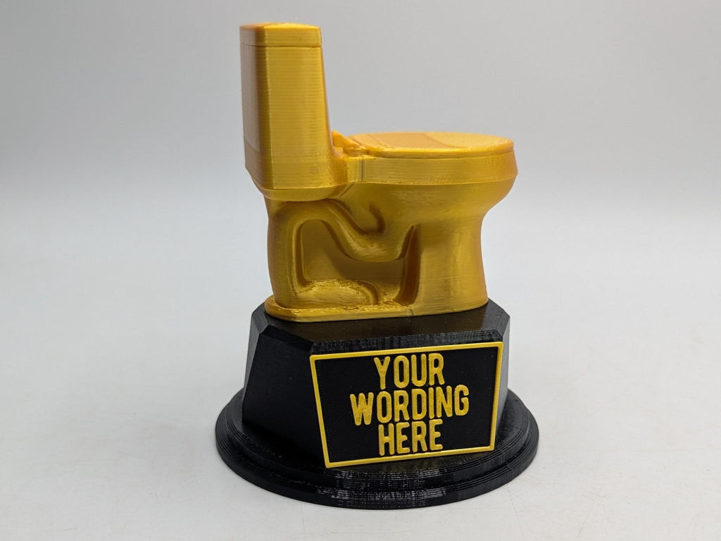 Personalised Toilet Trophy, Toilet Humour Trophy, Golden Toilet Award, Custom Trophy, Bottom Trophy, Loo Trophy, Funny Toilet, Toilet Humour