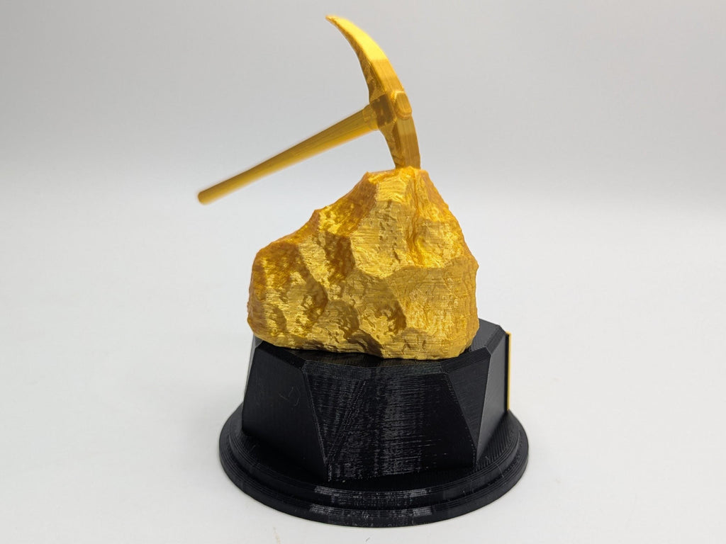 Gold Digger Trophy, Gold Nugget Award, Custom Trophy Gift, Pick Axe Trophy, Digger Award, Golden Nugget Trophy,  Mining Trophy Award, Gold