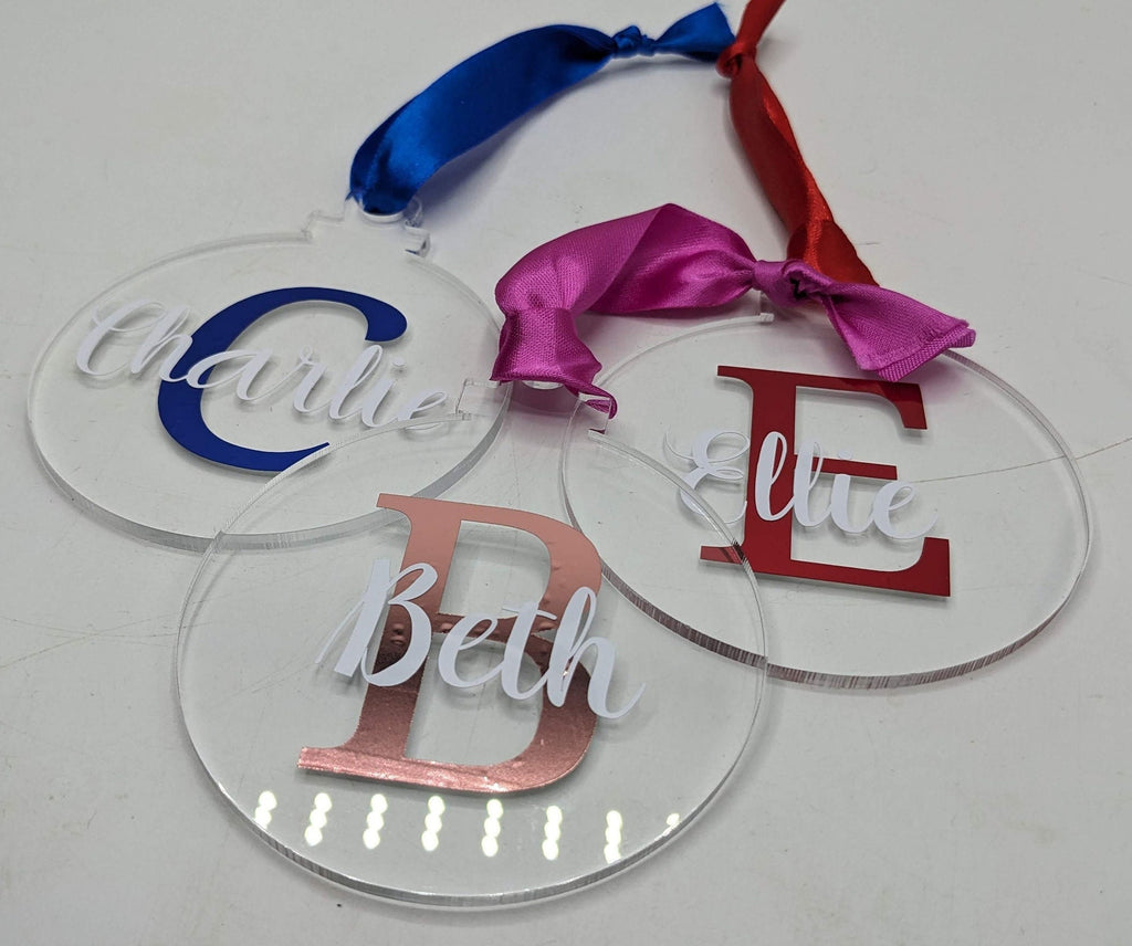 Personalised Christmas Monogram Bauble / Personalised Bauble / Tree Personalised Decoration / Name Bauble / Personalised Christmas