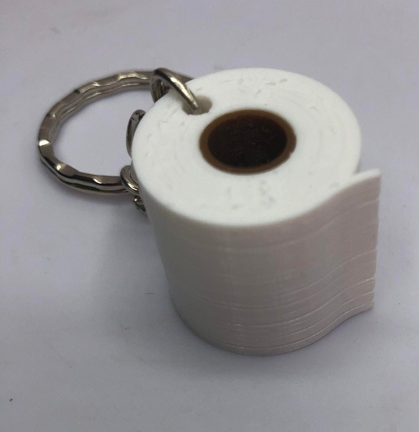 Toilet Roll Keyring / Toilet Paper Joke Keyring / Key Chain / Bag Tag (3D) / Toilet Roll Joke / Toilet Roll / Toilet Paper / Novelty Keyring
