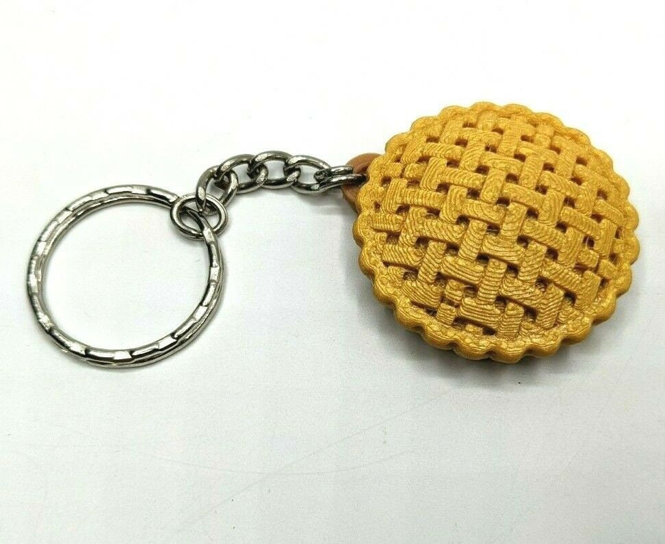Pie Keyring, Pie Keychain BagTag, Who Ate All the Pies Joke Keyring, Pie Shaped Keyring,  Gift for Pie Lover, Fruit Pie, Meat Pie, Apple Pie