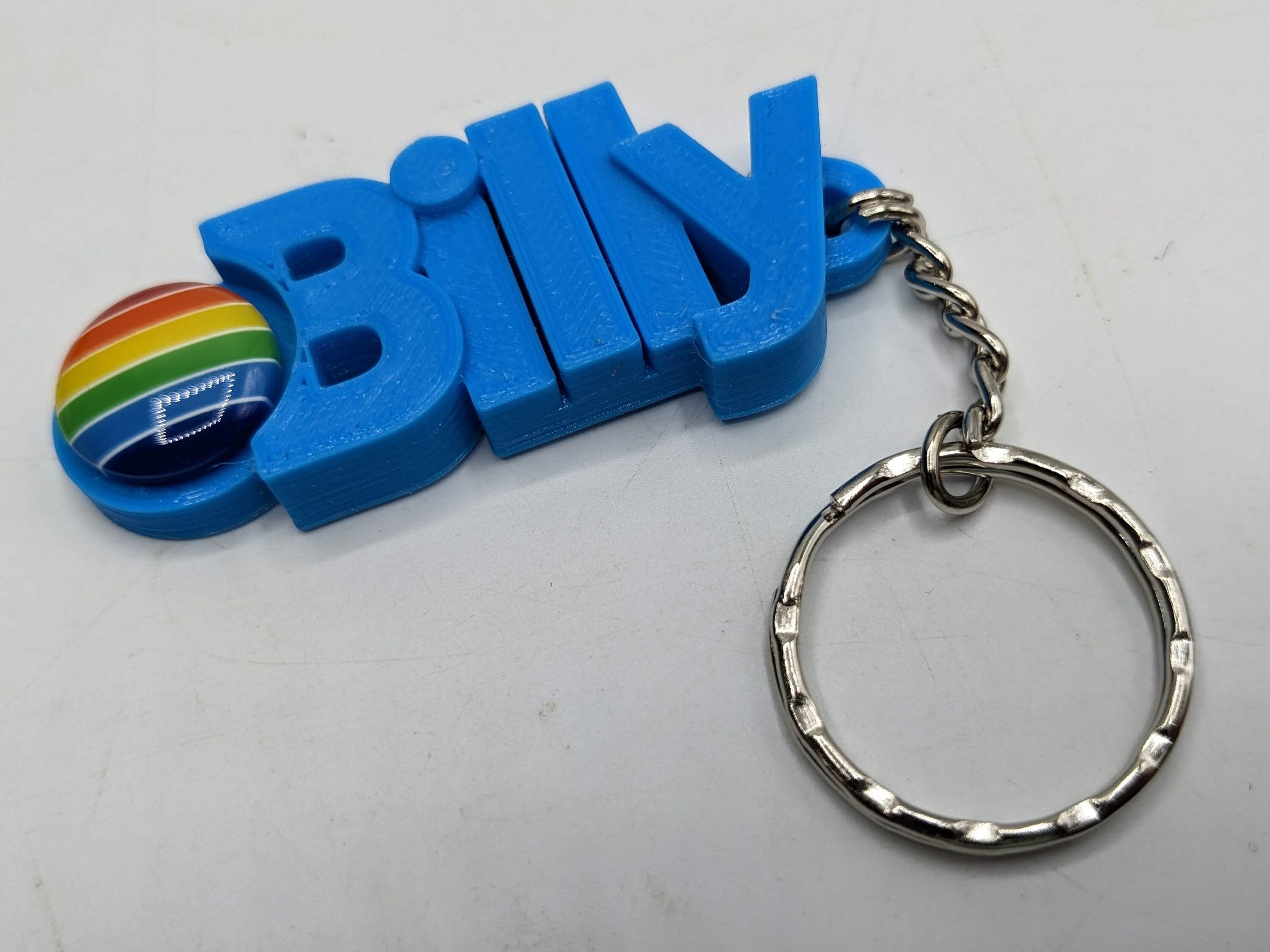 Personalised Rainbow Keyring / LGBTQ+ Keyring / Personalised Pride Keyring / Party Bag Filler / Rainbow Keyring Gift / Under 5 Pounds / Gift
