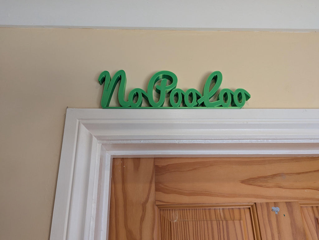 No Poo Loo Door Sign, Toilet Door Topper, Toilet Door Sign, Bathroom Door Sign, Custom Door Sign, Restroom Door Sign, Quirky Door Sign