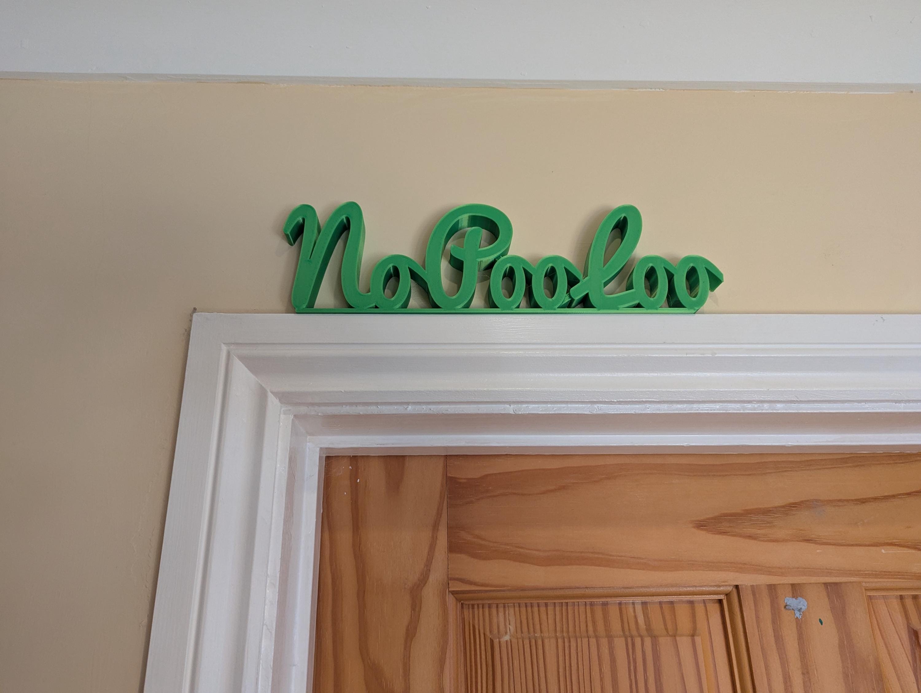 No Poo Loo Door Sign, Toilet Door Topper, Toilet Door Sign, Bathroom Door Sign, Custom Door Sign, Restroom Door Sign, Quirky Door Sign