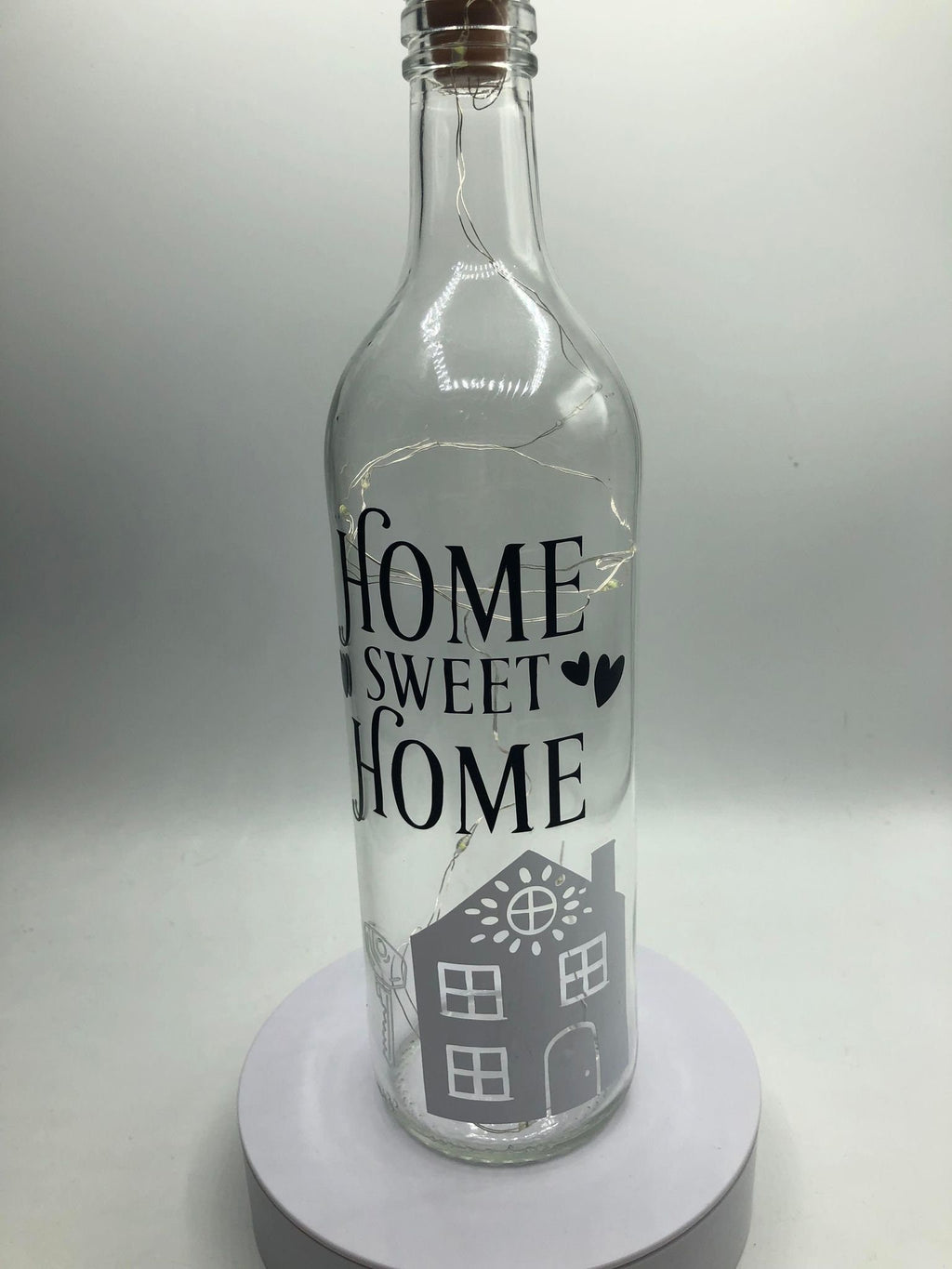 Home Sweet Home Housewarming Gift, Home Decor Gift, Light Up New Home Bottle, First Home Gift, New Home Gift, Christmas Home Gift, House