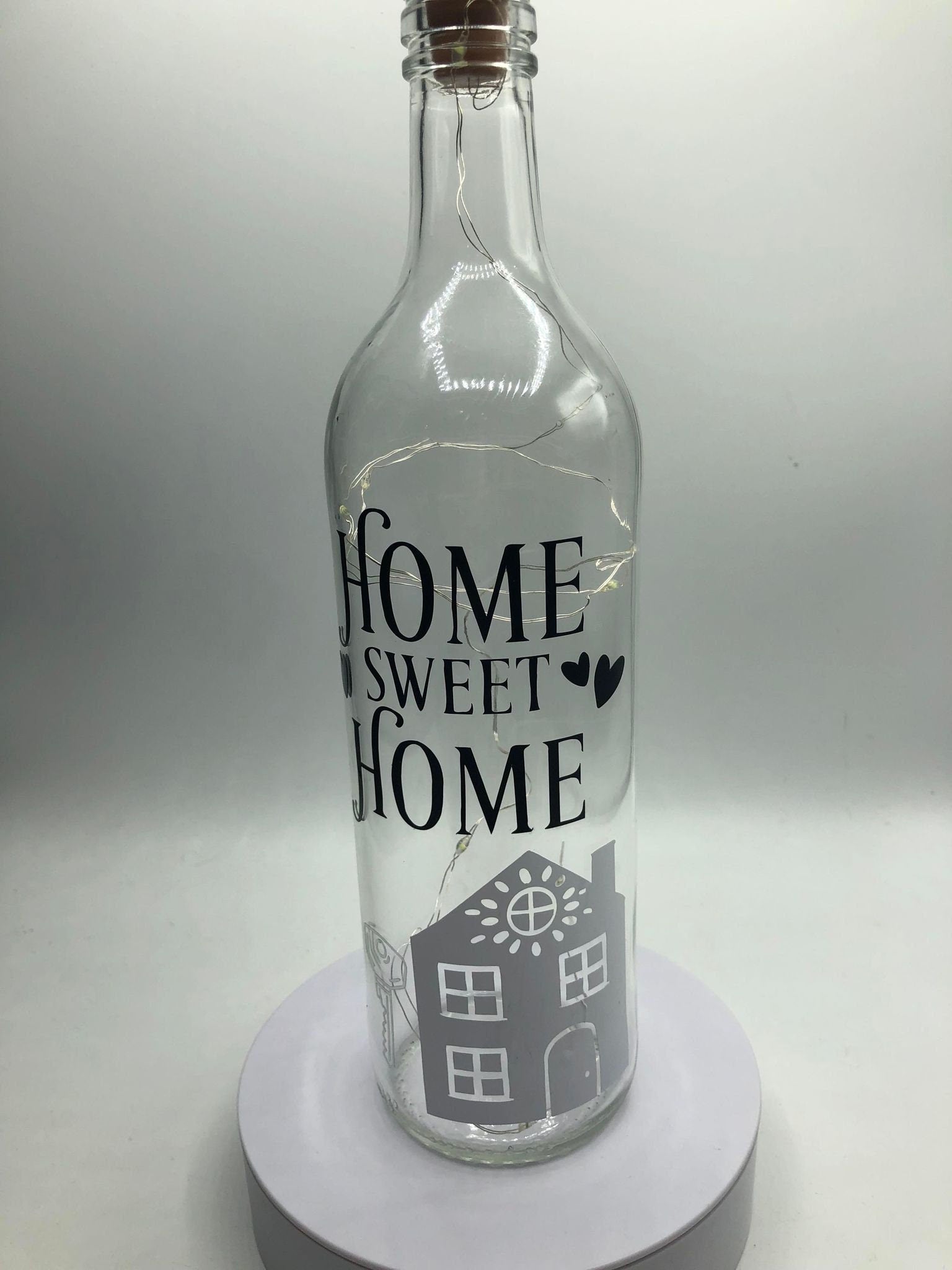Home Sweet Home Housewarming Gift, Home Decor Gift, Light Up New Home Bottle, First Home Gift, New Home Gift, Christmas Home Gift, House