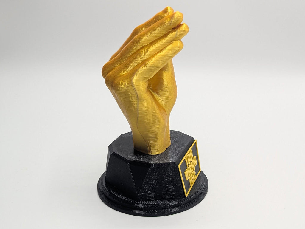 Personalised Italian Hand Gesture Trophy, Hand Gesture Trophy, Custom Trophy, Golden Award, Hand Gesture Award, Funny Trophy, Office Trophy