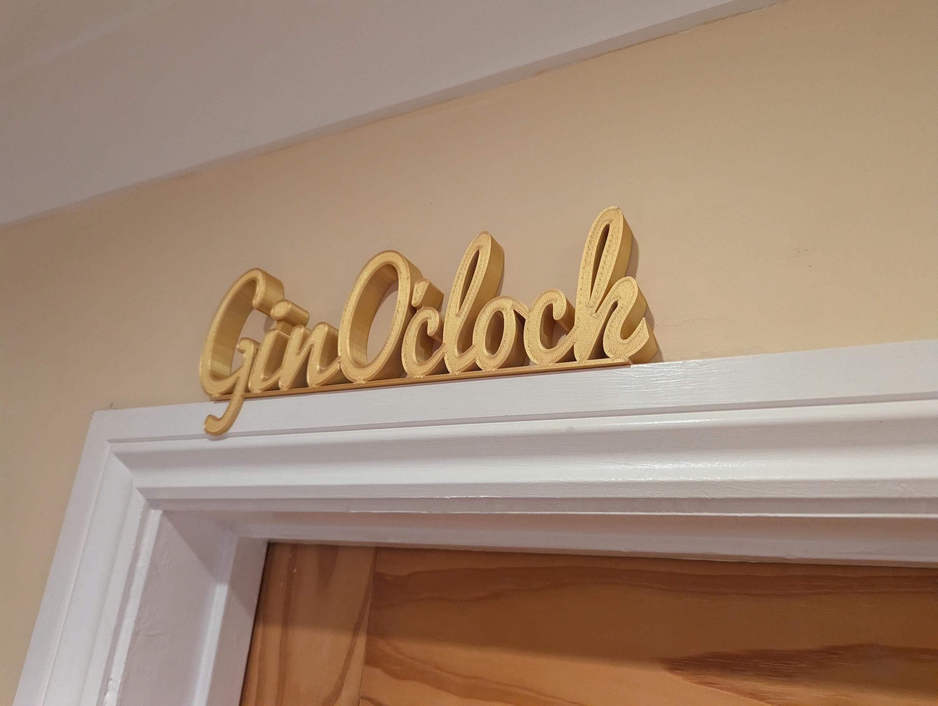 Gin O'Clock Door Sign, Gin Door Sign, Door Topper, Custom Door Sign, Gin Lover Sign, Above Door Sign, Quirky Door Sign, Fun Gin Bar Sign