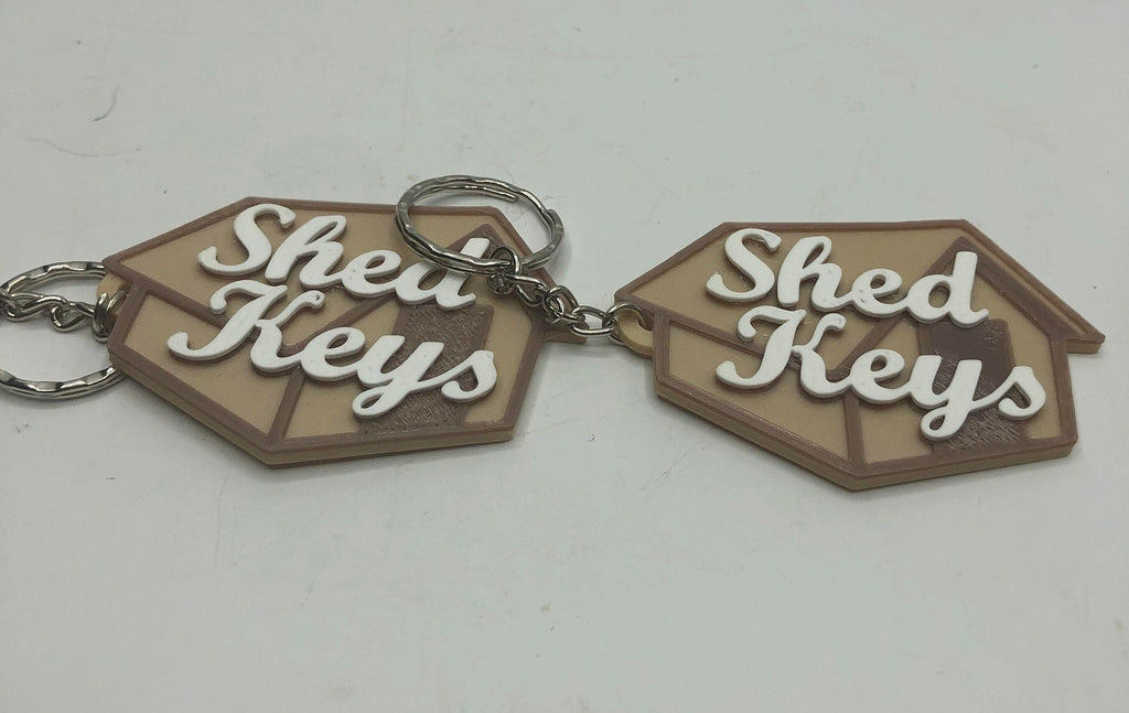 Shed Keys Keyring / Shed Keys Bag Tag / Man Cave Keyring / Shed Key Gift / Gift for Him / Shed Keyring / Shed Bag Tag / Keyring for Shed Key