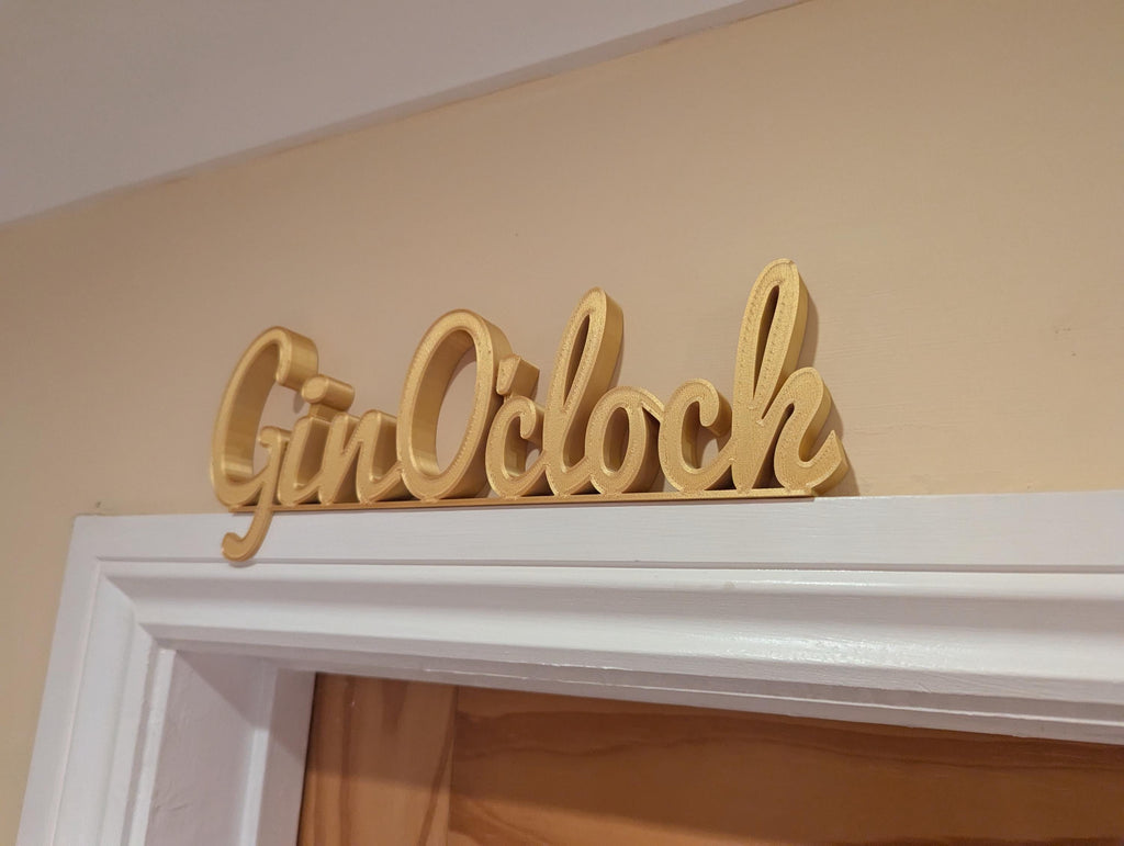 Gin O'Clock Door Sign, Gin Door Sign, Door Topper, Custom Door Sign, Gin Lover Sign, Above Door Sign, Quirky Door Sign, Fun Gin Bar Sign