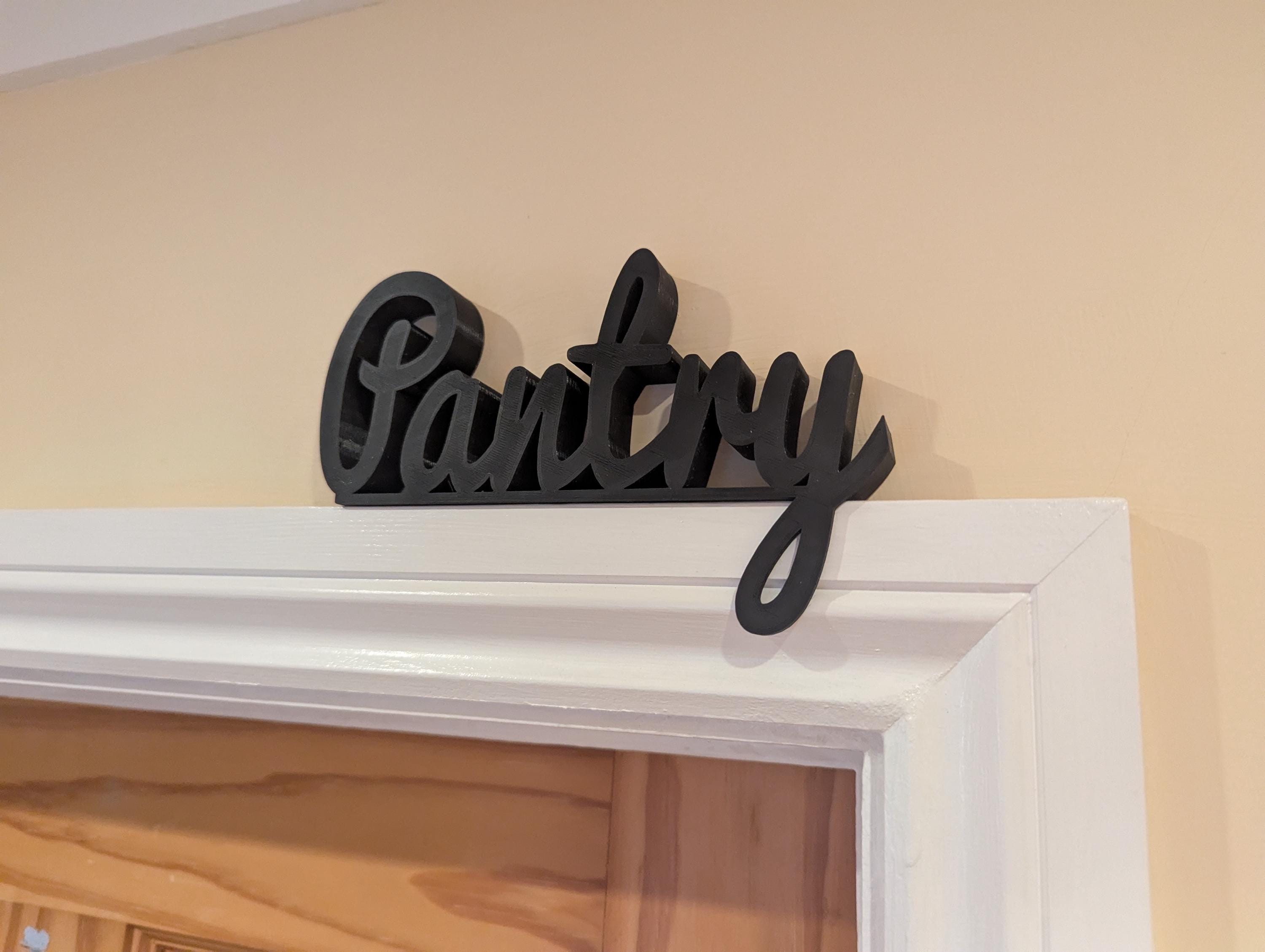 Pantry Door Sign, Pantry Sign, Door Topper, Custom Door Sign, Pantry Room Sign, Above Door Sign, Quirky Door Sign, Storage Cupboard Sign
