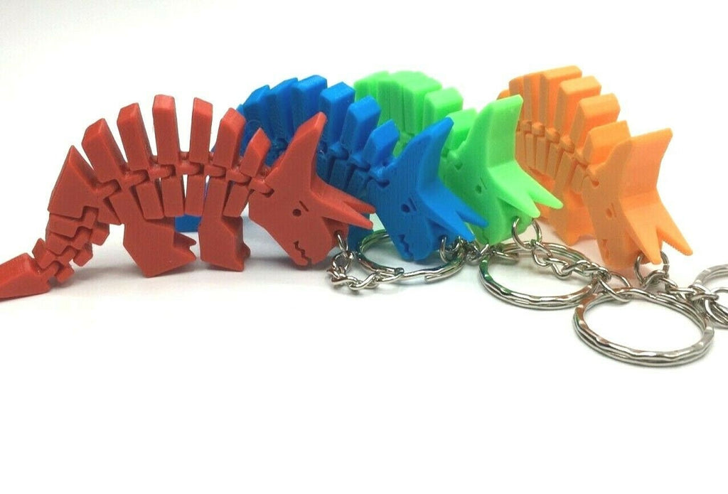 Triceratops Keyring, Triceratops Flexible Keyring, Articulated Triceratops, Dinosaur Keyring, Dinosaur Lover, Dinosaur Bagtag, Under 5 Pound