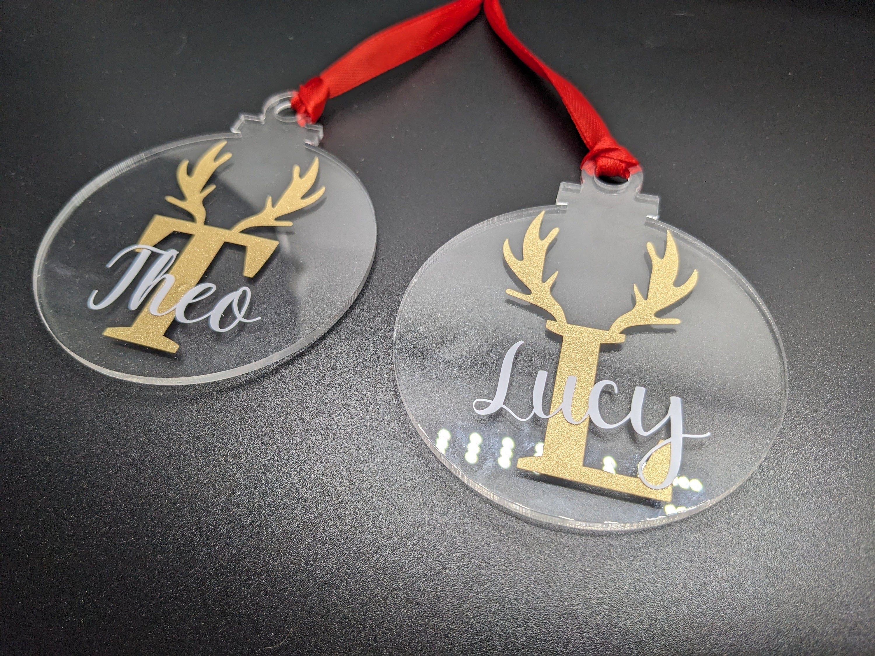 Personalised Initial Bauble, Deer Bauble Gift, Antler Personalised Bauble, Personalised Decoration, Christmas Bauble Decoration, Bauble Gift