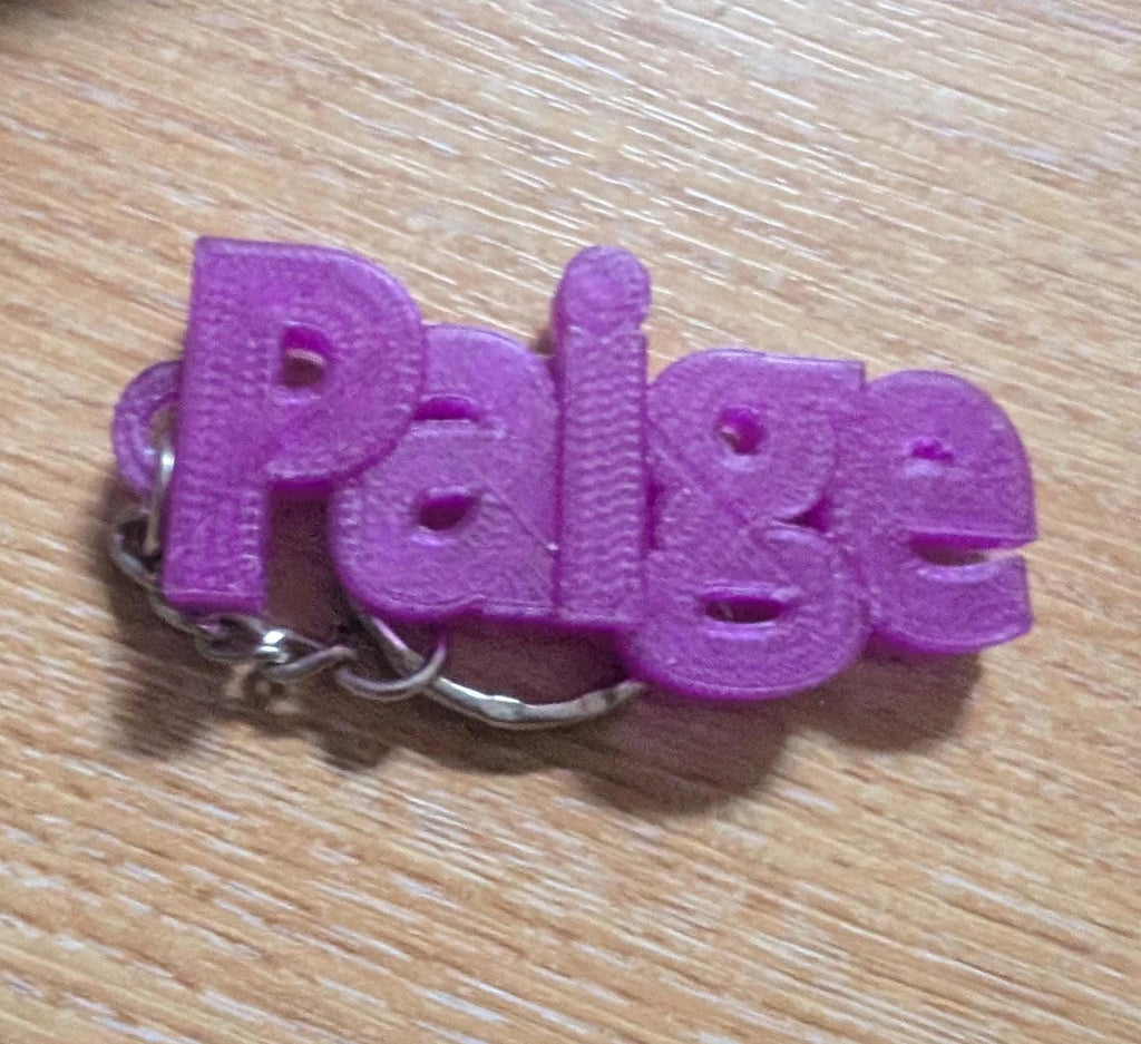 Back to School Keyring, Personalised Keyring, Party Bag Filler, Under 5 Pound Gift, Personalized Keychain, Small Personalised Gift, 3D Name