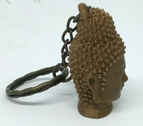 Buddha / Buddhism / Buddhist Statue Head Keyring / Key Chain / Bag Tag (3D)