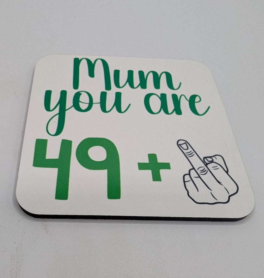 Personalised 50th Coaster, Funny 50th Birthday Gift, 50th Birthday Keepsake, 49+1 Mug Gift, 50th Gift for Him, 50th Gift for Her, Milestone