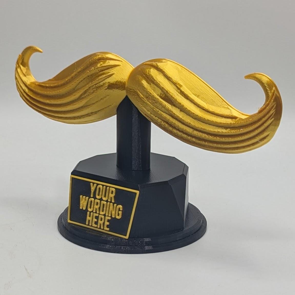 Personalised Moustache Trophy, Movember Award Gift, Custom Trophy Gift, Moustache Award Gift, Office Trophy, Best Moustache Gift, Moustache
