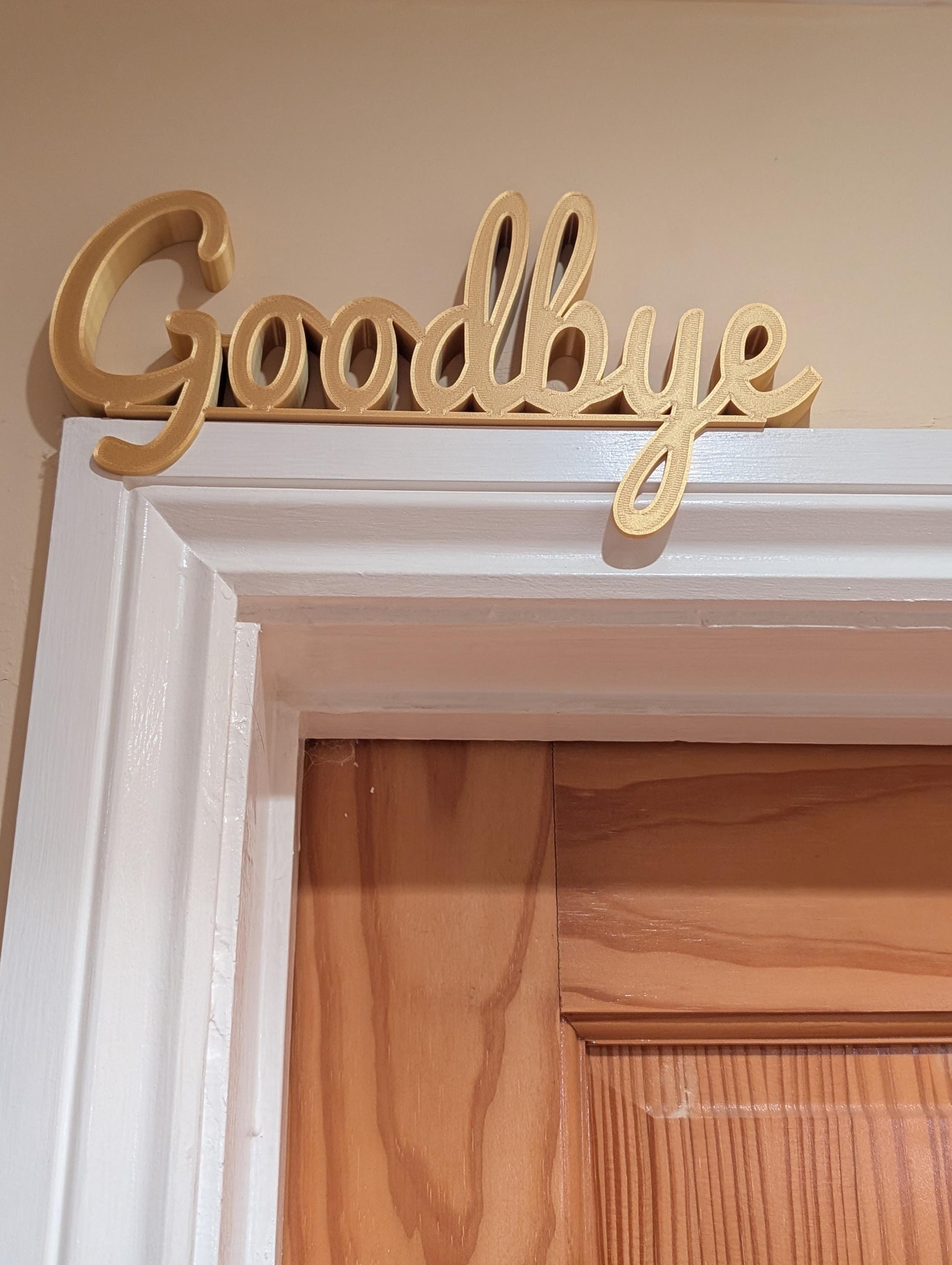 Goodbye Door Sign, Exit Door Sign, Door Topper, Custom Door Sign, Goodbye Wall Sign, Above Door Sign, Quirky Door Sign, Leave Sign, Shelf