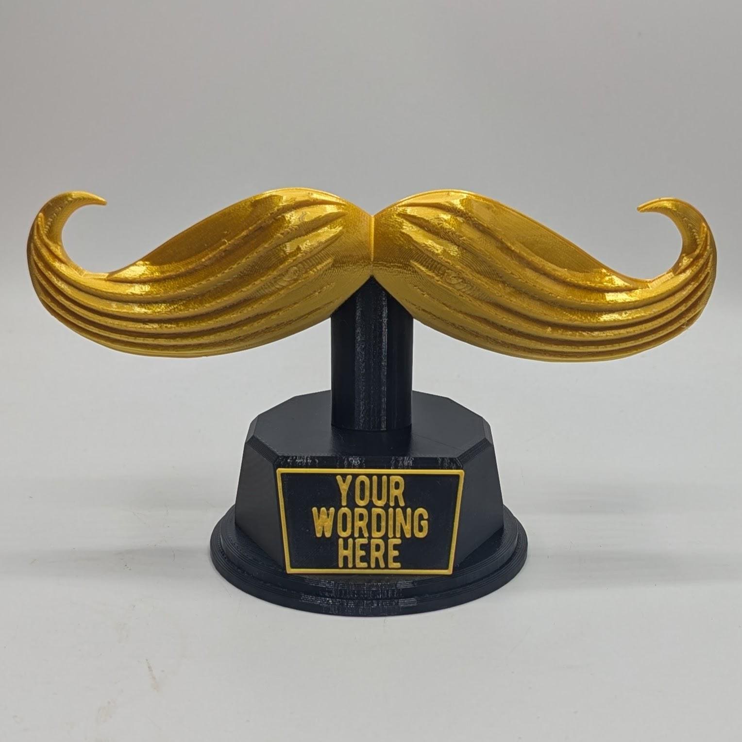 Personalised Moustache Trophy, Movember Award Gift, Custom Trophy Gift, Moustache Award Gift, Office Trophy, Best Moustache Gift, Moustache