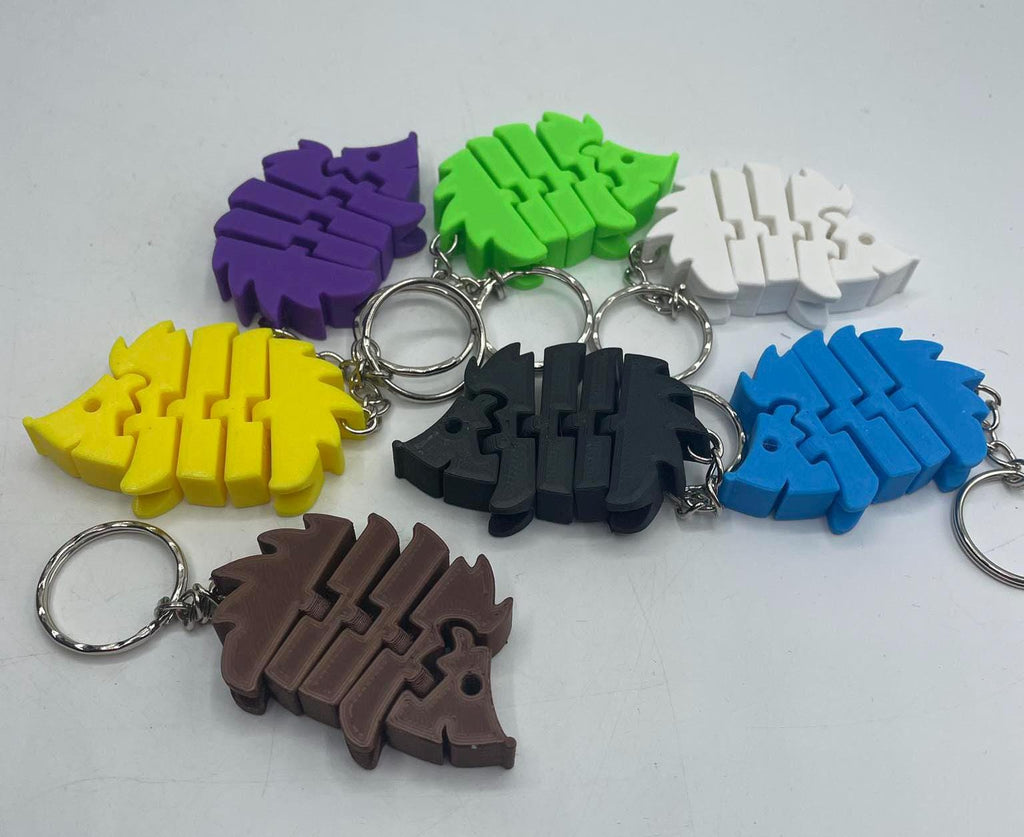 Flexible Hedgehog Keyring, Hedgehog Keyring, Articulated Hedgehog, Fidget Hedgehog Keyring, Hedgehog Gift, Sensory Keyring, Under 5 Pound