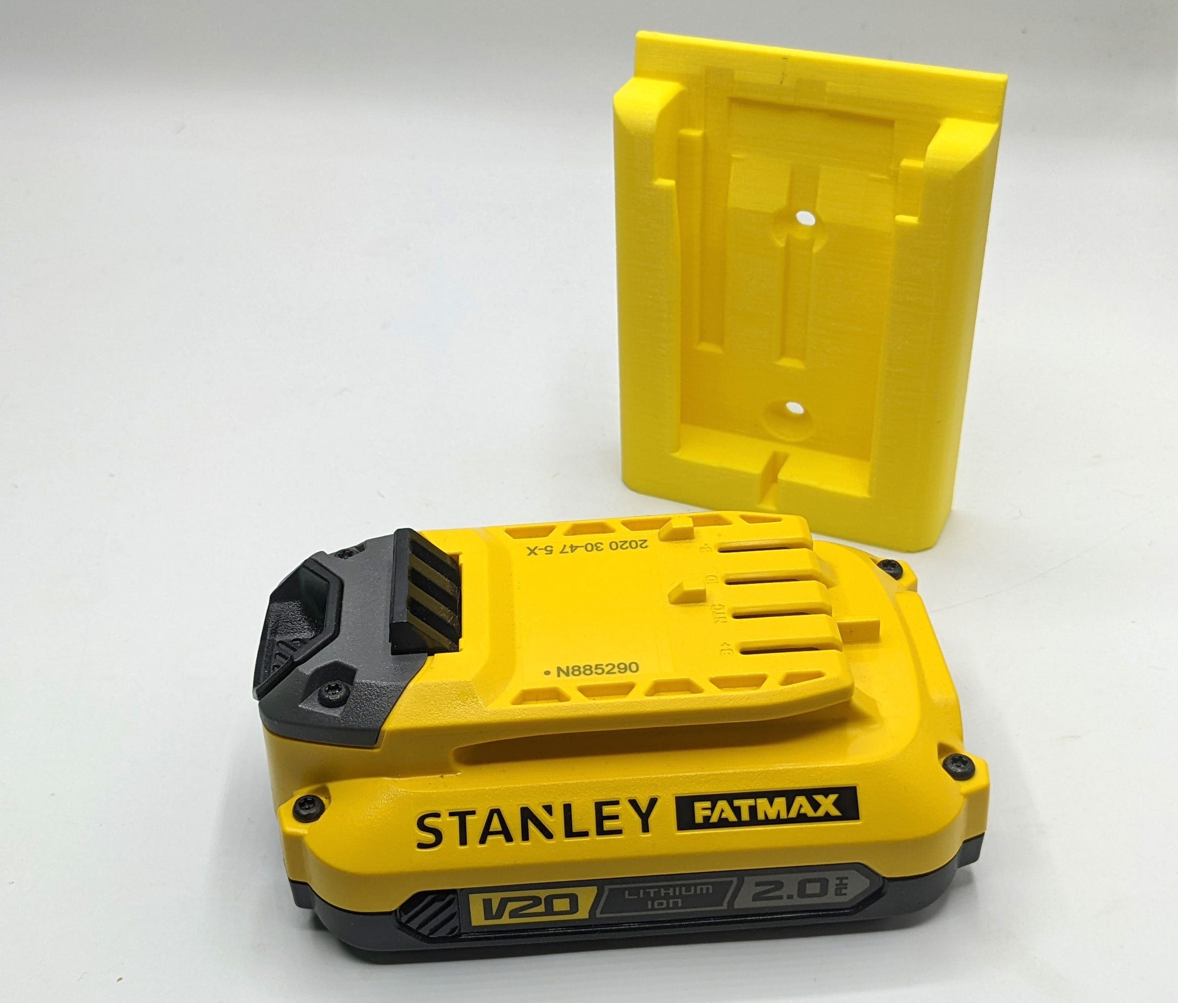 Stanley Fatmax V20 18v Batteries -Wall or Undershelf +Colour Choice / Battery Holder for Stanley Fatmax V20 18v Batteries / Battery Mount