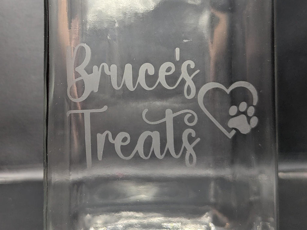 Personalised Dog Treat Jar, Etched Dog Treat Jar, New Puppy Treat Jar, Puppy Pack Treat Jar, Gift for Dog Owner, Dog Treat Storage, Dog Gift