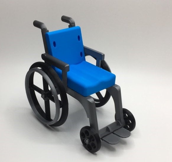 Mini Wheelchair Toy / Compatible with soft Doll Sized Toys / Doll Sized Wheelchair / Suitable for over 14 Years of Age / Wheelchair Display