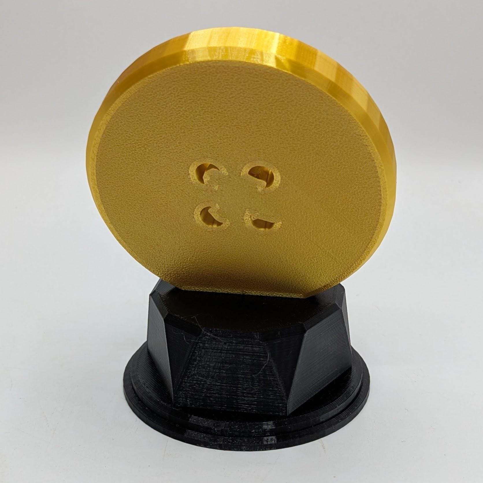 Personalised Clothes Button Trophy, Sewing Award, Custom Trophy, Sewing Lover, Button Award Gift, Button Trophy Gift, Button, Office Trophy