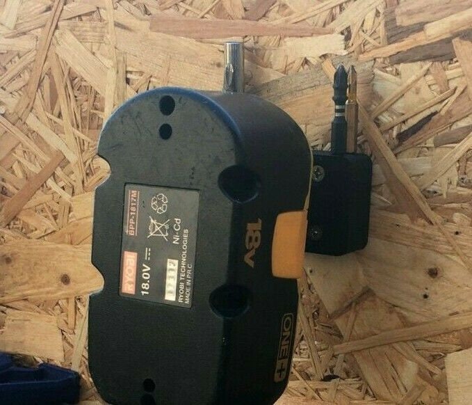 Wall Mount for Ryobi Plus One 18v Battery + colour choice / Ryobi One + Batteries / Battery Mount Holder for Ryobi Plus One 18v Battery
