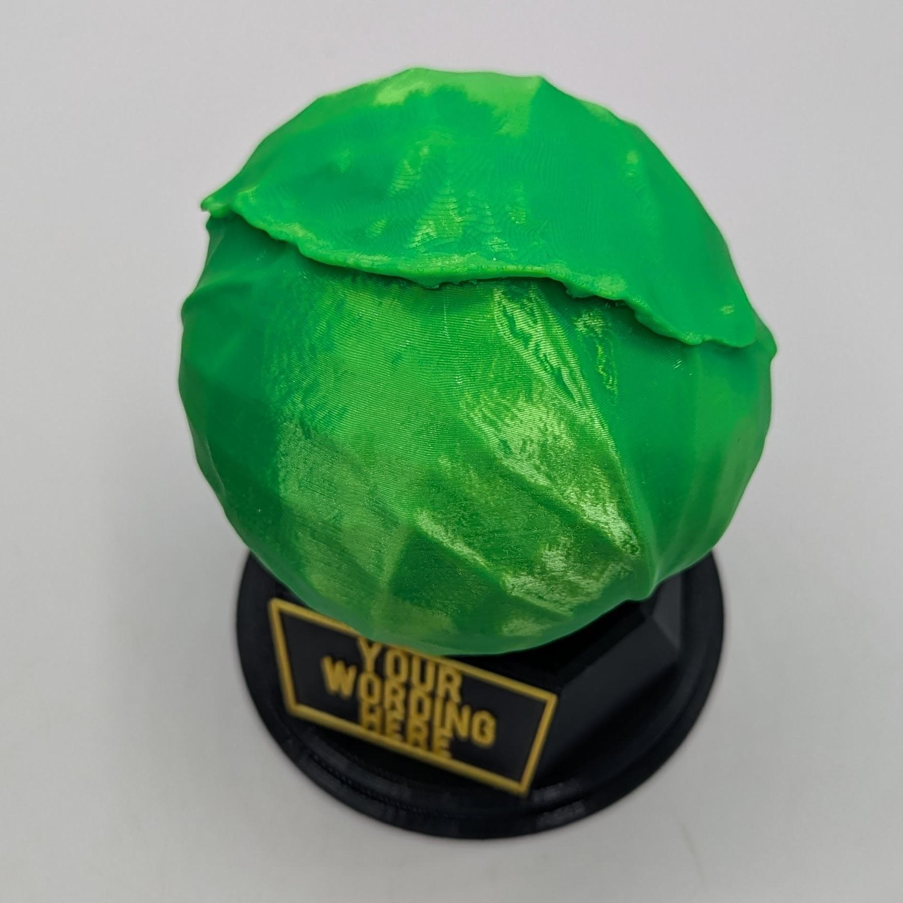 Personalised Cabbage Trophy, Cabbage Fun Trophy, Cabbage Lover Gift, Cabbage Award, Best Cabbage Gift, Gardener Award Gift, Smelly Cabbage