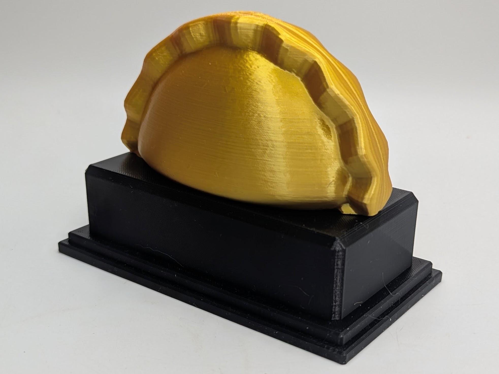 Personalised Pierogi Trophy, Polish Dumpling Shape Gift, Dumpling Award Gift, Pierogi Lover Gift, Custom Trophy Award, Pierogi Keepsake Gift