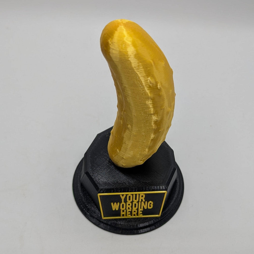 Personalised Gherkin Trophy, Custom Trophy Gift, Gherkin Lover Trophy, Gherkin Award Gift, Pickle Award Trophy, Gherkin Shaped Gift, Gherkin