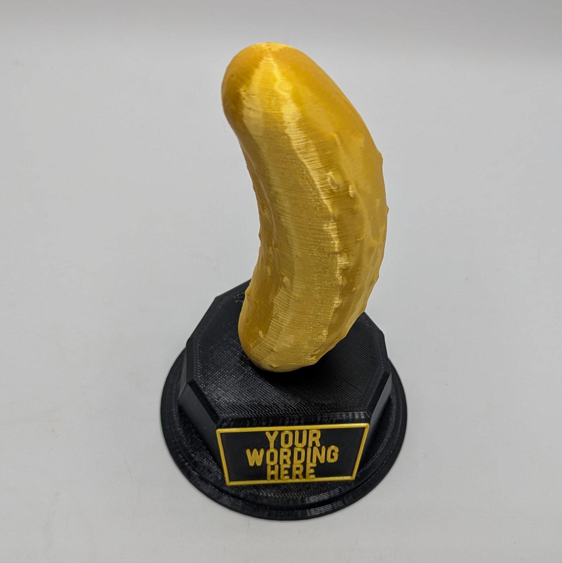 Personalised Gherkin Trophy, Custom Trophy Gift, Gherkin Lover Trophy, Gherkin Award Gift, Pickle Award Trophy, Gherkin Shaped Gift, Gherkin
