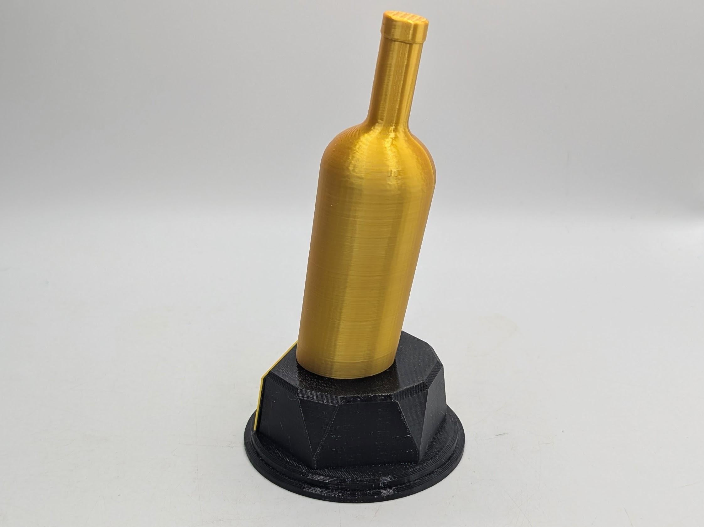 Personalised Wine Bottle Trophy, Best Wine Trophy, Wine Lover Trophy, Novelty Office Trophy, Biggest Drinker Award, Custom Trophy Wine Award