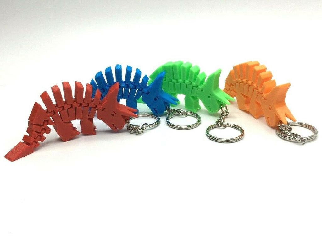 Triceratops Keyring, Triceratops Flexible Keyring, Articulated Triceratops, Dinosaur Keyring, Dinosaur Lover, Dinosaur Bagtag, Under 5 Pound